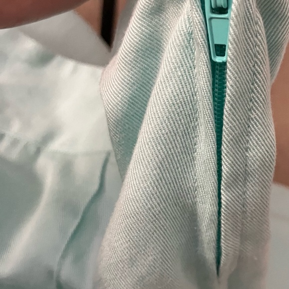 Mint Green Side Snap Wide Leg Pants - Picture 3 of 14